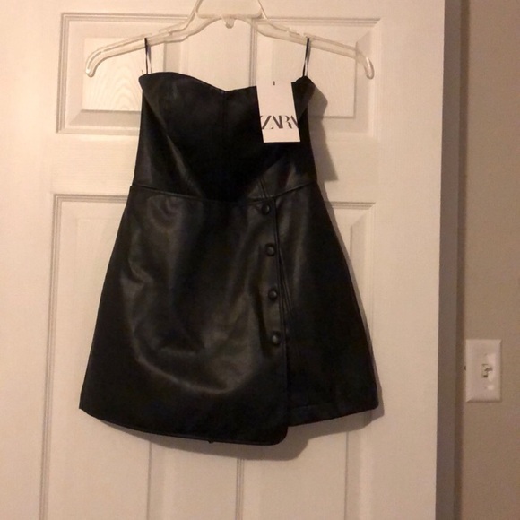 New Zara faux leather jumpsuit - Picture 3 of 5